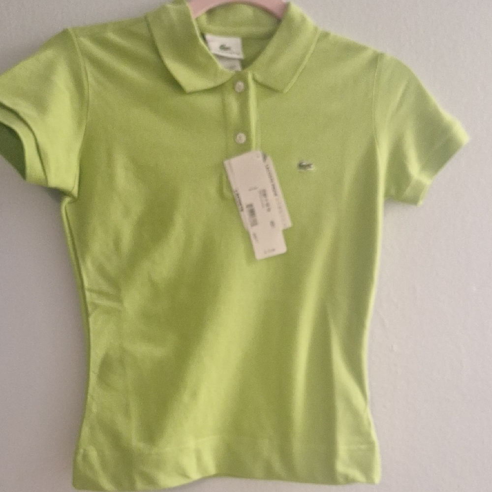 Lacoste Green Polo Shirt Classic Knit Short Sleeve
